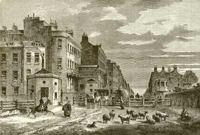 Tyburn Turnpike, 1820 av English School