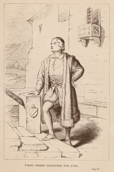 Tycho Brahe upptäcker stjärnan (gravyr) av English School