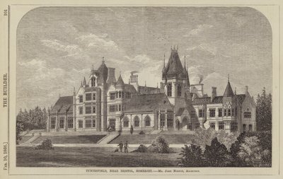 Tyntesfield, nära Bristol, Somerset, Mr John Norton, arkitekt (gravyr) av English School