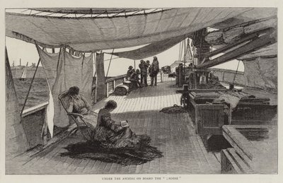Under markisen ombord på "Undine" (gravyr) av English School
