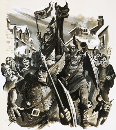 Oidentifierad vikingafest av English School