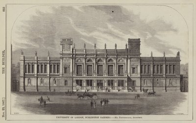 University of London, Burlington Gardens, Mr Pennethorne, arkitekt (gravyr) av English School