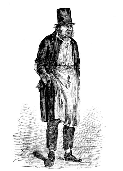 Vagrant från fristaden i Playhouse Yard, Cripplegate av English School