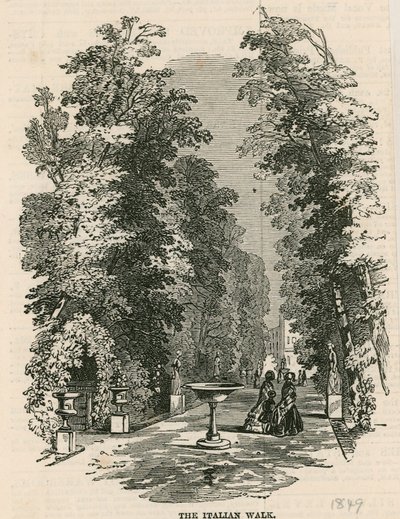 Vauxhall Gardens, London: Den italienska promenaden av English School