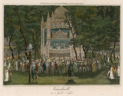Vauxhall Gardens, London, på en galakväll av English School
