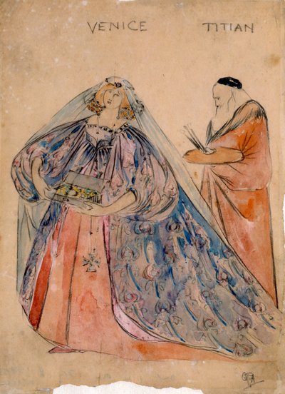 Venus och Titan, 1890-talet av English School