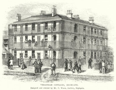 Verandah Cottages, Highgate (gravyr) av English School