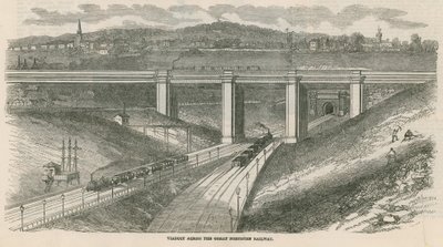 Viadukt över Great Northern Railway, London av English School