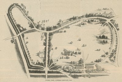 Victoria Park, allmän fågelperspektiv av English School