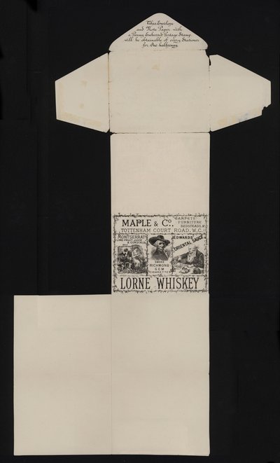 Viktorianska halvpenny brevpapper (litho) av English School