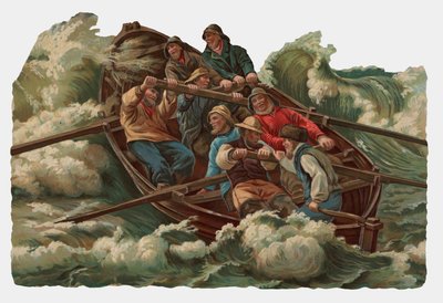 Viktorianska rester (chromolitho) av English School