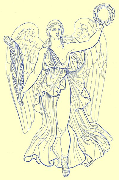 Victory, Munich Collection, illustration för historisk prydnad av James Ward, 1897 (digitalt förbättrad bild) av English School