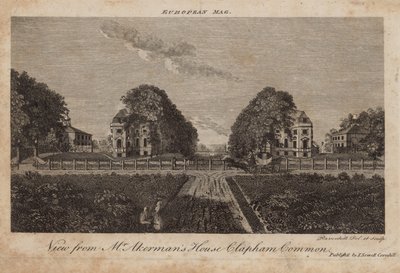 Utsikt från Mr Ackermans hus, Clapham Common, Surrey av English School