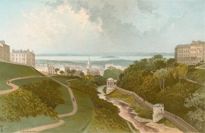 Utsikt från Dean Bridge - Edinburgh av English School