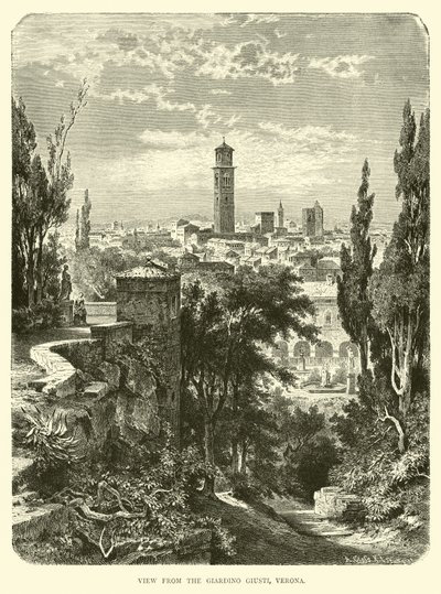 Utsikt från Giardino Giusti, Verona av English School