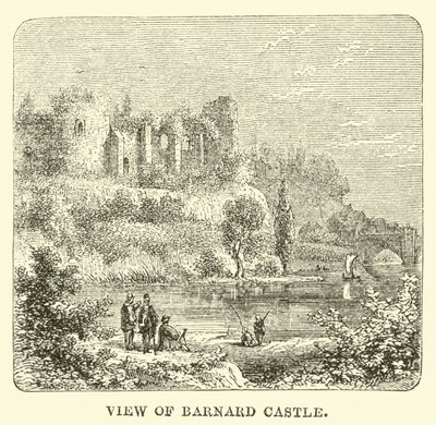 Utsikt över Barnard Castle av English School