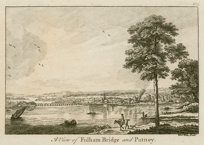 Utsikt över Fulham Bridge vid Putney av English School