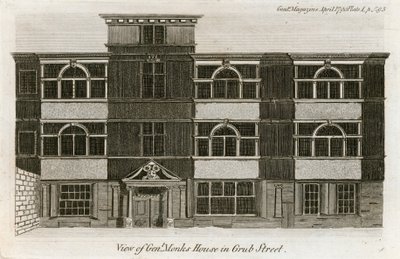 Utsikt över General Monks House i Grub Street av English School