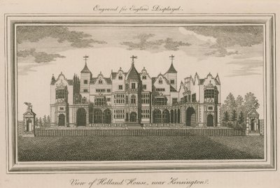 Utsikt över Holland House, nära Kensington av English School