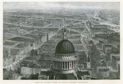 Vy över London från St Pauls Cathedral, blick österut av English School