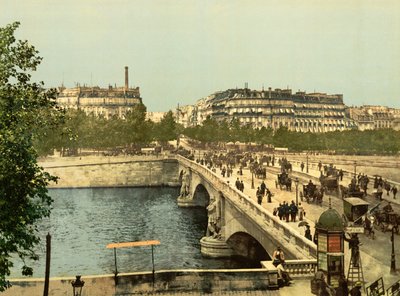 Utsikt över Paris (handfärgat foto) av English School