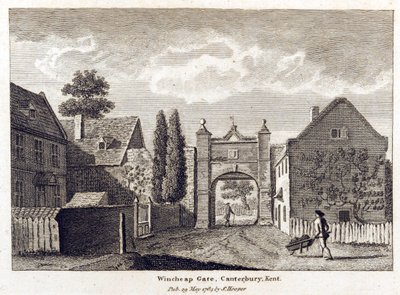 Utsikt över Wincheap Gate, 1784 av English School