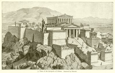 Utsikt över Akropolis i Aten av English School