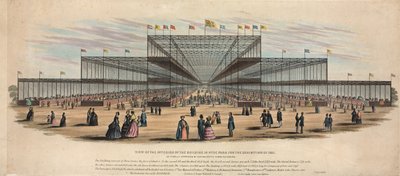Utsikt över interiören av byggnaden i Hyde Park för utställningen 1851 av English School