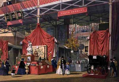 Utsikt över Klier and Sons musikinstrumentställ, i den nordtyska delen av den stora utställningen 1851, från Dickinson