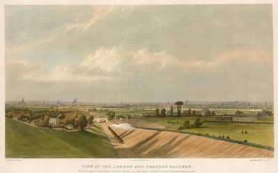 Utsikt över London och Croydon Railway av English School
