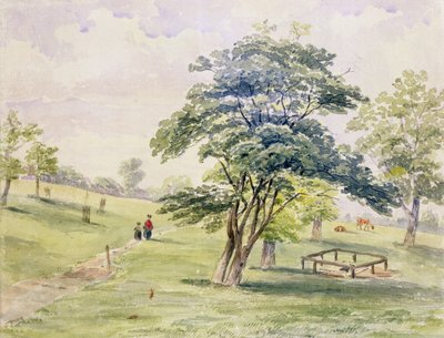 Utsikt över norra delen av Hyde Park, 1820 av English School