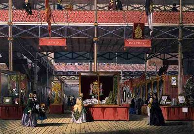 Utsikt över Spanien och Portugals delar av den stora utställningen 1851, från Dickinson