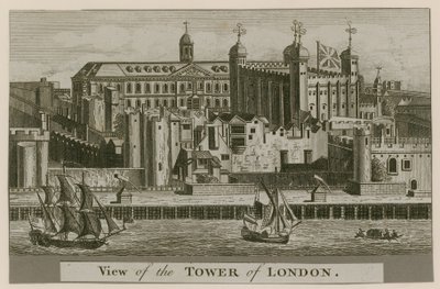 Utsikt över Tower of London av English School