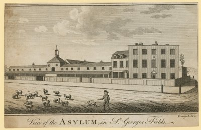 Utsikt över asylen i St Georges Fields av English School