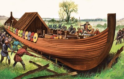 Viking Long-Ship av English School