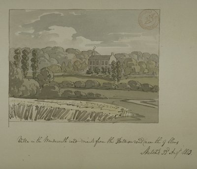 Villa i Wandsworth Road, Nine Elms (akvarell på papper) av English School