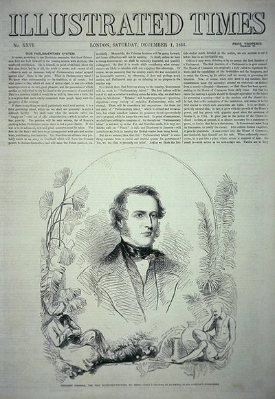 Viscount Canning, Indiens nya generalguvernör, illustration från "The Illustrated Times". av English School