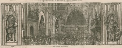 Drottning Victorias besök i London den 9 november 1837 av English School