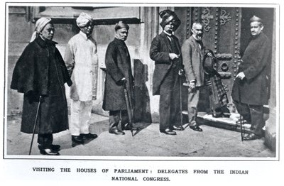 Besöker parlamentets hus: Delegater från Indian National Congress, 1919 av English School