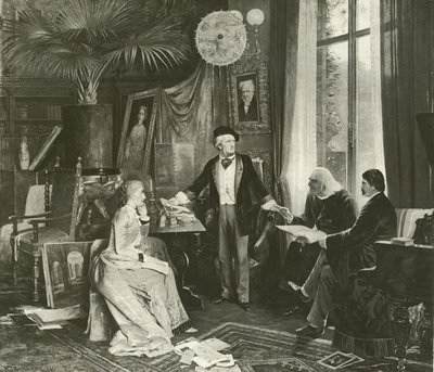 Wagner och hans vänner (gravyr) av English School