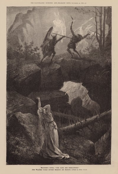 Wagners opera "Der Ring Des Nibelungen" (gravyr) av English School