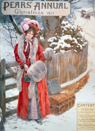 Waiting for the Coach, från Pears Annual, julen 1911 av English School