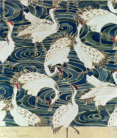 Tapetdesign, av Silverstudion, c.1890 av English School