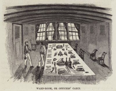 Avdelningsrum eller officershytt (gravyr) av English School