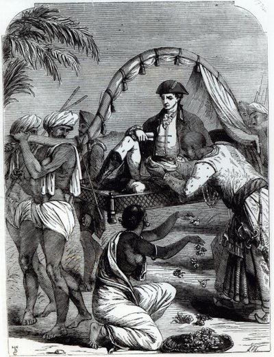 Warren Hastings (1732-1818) i Indien 1784 av English School