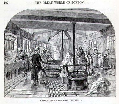 Wash-House at the Brixton Prison, från "The Criminal Prisons of London and Scenes of Prison Life" av Henry Mayhew (1812-87) och John Binny av English School
