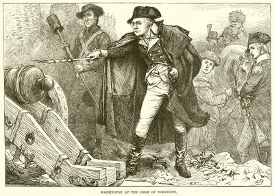 Washington vid belägringen av Yorktown av English School