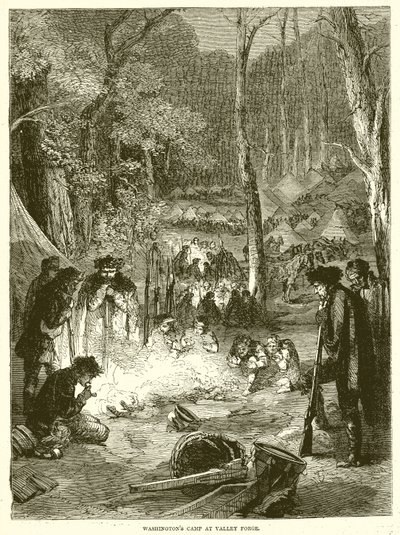Washingtons läger vid Valley Forge av English School