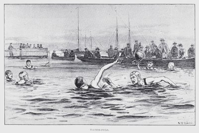 Vattenpolo (litho) av English School