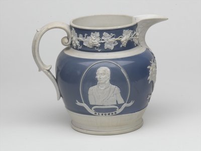 Waterloo minneskanna, ca 1815 (stengods) av English School